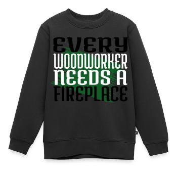 drôle de marteau-piqueur syndical charpentier arboriculteur - Sweat Premium enfant bio - noir - Devant - AI Model Kid Female (0cm)