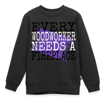 meilleurs amateurs de bois apprenti marteau-piqueur - Sweat Premium enfant bio - noir - Devant - AI Model Kid Female (0cm)