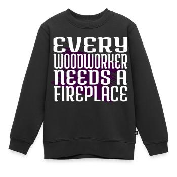 casque de sécurité de blague de menuiserie - Sweat Premium enfant bio - noir - Devant - AI Model Kid Female (0cm)