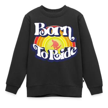 geboren, um zu reiten - Kinder Premium Organic Sweatshirt - Schwarz - Vorne - AI Model Kid Female (0cm)