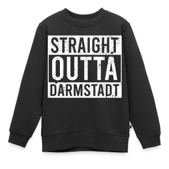 Straight outta Darmstadt - Kinder Premium Organic Sweatshirt - Schwarz - Vorne - AI Model Kid Female (0cm)