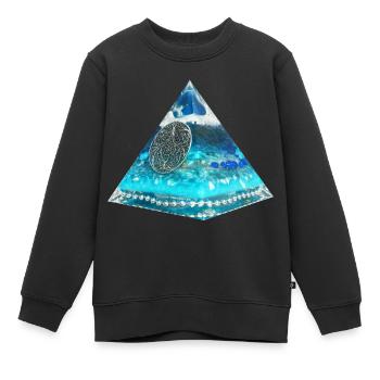 Plejaden Pyramide - Kinder Premium Organic Sweatshirt - Schwarz - Vorne - AI Model Kid Female (0cm)