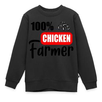 Éleveur de poulets - Sweat Premium enfant bio - noir - Devant - AI Model Kid Female (0cm)