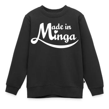 Made in Minga - für echte Münchner Kindl! - Kinder Premium Organic Sweatshirt - Schwarz - Vorne - AI Model Kid Female (0cm)