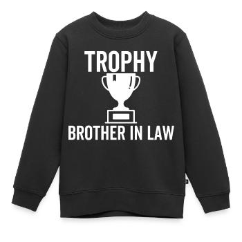 Trophée Beau-frère - Sweat Premium enfant bio - noir - Devant - AI Model Kid Female (0cm)