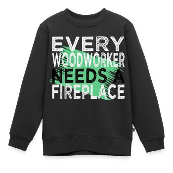axes geek felling present the carpenters lumber - Kinder Premium Organic Sweatshirt - Schwarz - Vorne - AI Model Kid Female (0cm)