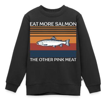 Fischer Fischen Angeln Angel Angler Fische Fisch - Kinder Premium Organic Sweatshirt - Schwarz - Vorne - AI Model Kid Female (0cm)