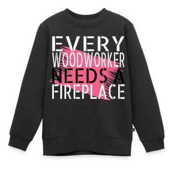 arboriculturist gift idea cutter - Kinder Premium Organic Sweatshirt - Schwarz - Vorne - AI Model Kid Female (0cm)