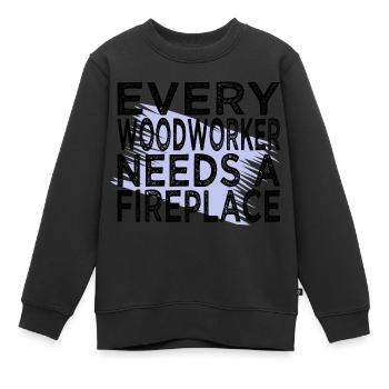 union carpenter lumber felling statement - Kinder Premium Organic Sweatshirt - Schwarz - Vorne - AI Model Kid Female (0cm)