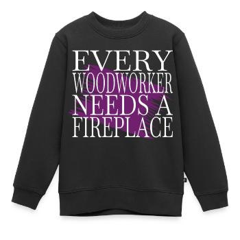 dad cool logging lumberjackwoodworking cutter - Kinder Premium Organic Sweatshirt - Schwarz - Vorne - AI Model Kid Female (0cm)