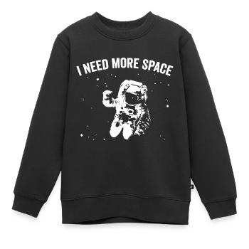 Ich brauche mehr Platz - Kinder Premium Organic Sweatshirt - Schwarz - Vorne - AI Model Kid Female (0cm)