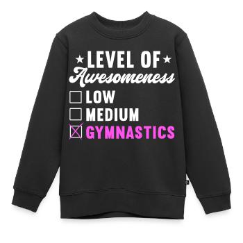 Akrobat Turner Gymnastik Turnen Tumbling - Kinder Premium Organic Sweatshirt - Schwarz - Vorne - AI Model Kid Female (0cm)