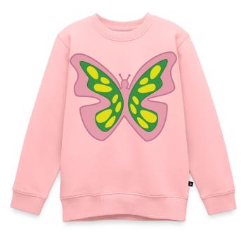 Papillon de lumiere - Sweat Premium enfant bio - rose - Devant - AI Model Kid Female (0cm)