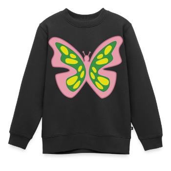 Schmetterling aus Licht - Kinder Premium Organic Sweatshirt - Schwarz - Vorne - AI Model Kid Female (0cm)