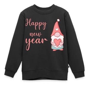 Onze - Sweat Premium enfant bio - noir - Devant - AI Model Kid Female (0cm)