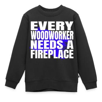 awesome funny carpenter quotes cutter - Kinder Premium Organic Sweatshirt - Schwarz - Vorne - AI Model Kid Female (0cm)