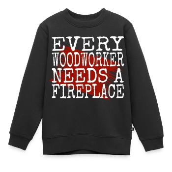 papa drôle cadeau d’anniversaire cadeau cadeau - Sweat Premium enfant bio - noir - Devant - AI Model Kid Female (0cm)