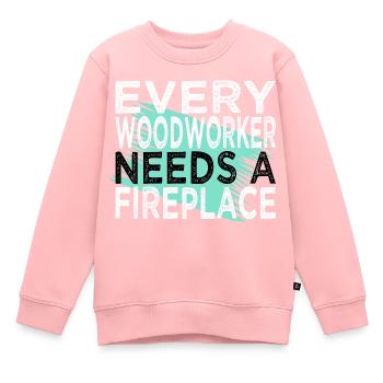 tree feller arboriculturist - Kinder Premium Organic Sweatshirt - Rosa - Vorne - AI Model Kid Female (0cm)