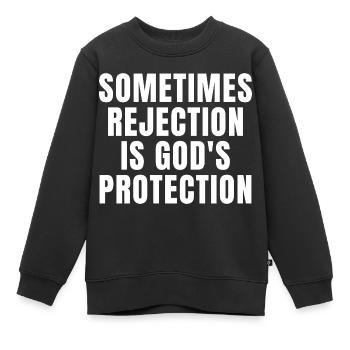 Parfois, le rejet est la protection de Dieu Chrétien - Sweat Premium enfant bio - noir - Devant - AI Model Kid Female (0cm)