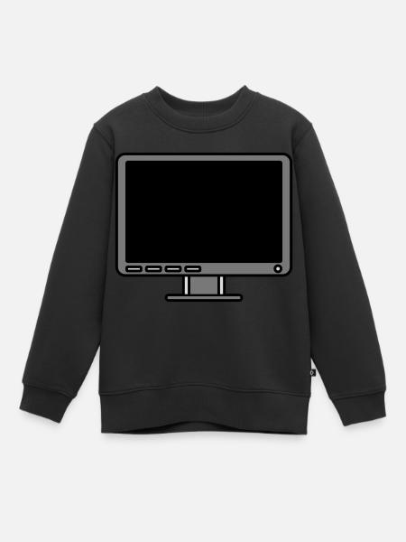 Icon Logo Computer Bildschirm - Kinder Premium Organic Sweatshirt - Schwarz