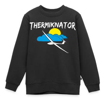 Thermik Segelflieger gleiten lustig Geschenkidee - Kinder Premium Organic Sweatshirt - Schwarz - Vorne - AI Model Kid Female (0cm)