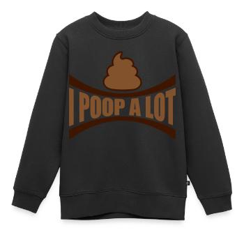 Je fais beaucoup caca - Sweat Premium enfant bio - noir - Devant - AI Model Kid Female (0cm)