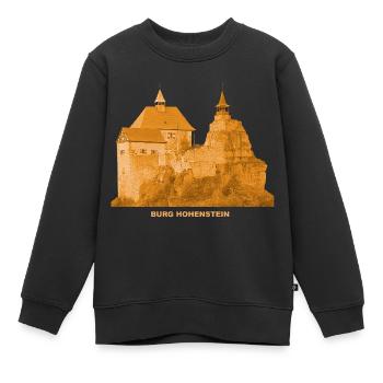 Château de Hohenstein Franconie Bavière - Sweat Premium enfant bio - noir - Devant - AI Model Kid Female (0cm)