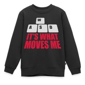c’est ce qui m’émeut - Sweat Premium enfant bio - noir - Devant - AI Model Kid Female (0cm)