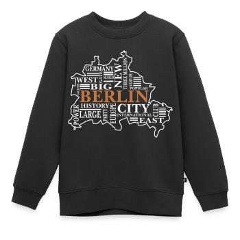 Berlin Vibes-Streetwear für Hauptstadt-Liebhaber - Kinder Premium Organic Sweatshirt - Schwarz - Vorne - AI Model Kid Female (0cm)