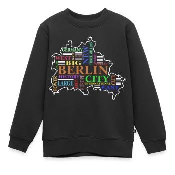 Berlin Vibes-Streetwear für Hauptstadt-Liebhaber - Kinder Premium Organic Sweatshirt - Schwarz - Vorne - AI Model Kid Female (0cm)