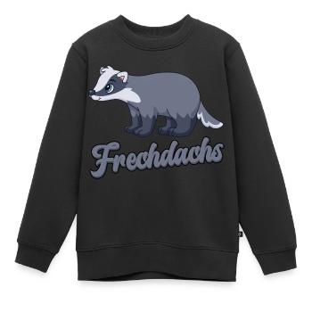 Lustiger, Süßer Dachs, Frechdachs, - Kinder Premium Organic Sweatshirt - Schwarz - Vorne - AI Model Kid Female (0cm)