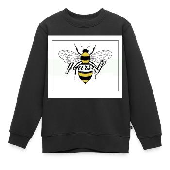 Bee yourself - Kinder Premium Organic Sweatshirt - Schwarz - Vorne - AI Model Kid Female (0cm)