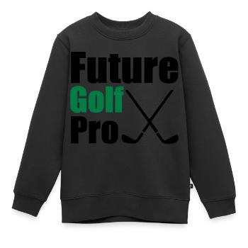 Golfe - Sweat Premium enfant bio - noir - Devant - AI Model Kid Female (0cm)