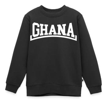 Ghana - Kinder Premium Organic Sweatshirt - Schwarz - Vorne - AI Model Kid Female (0cm)
