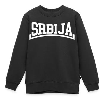Serbien - Kinder Premium Organic Sweatshirt - Schwarz - Vorne - AI Model Kid Female (0cm)