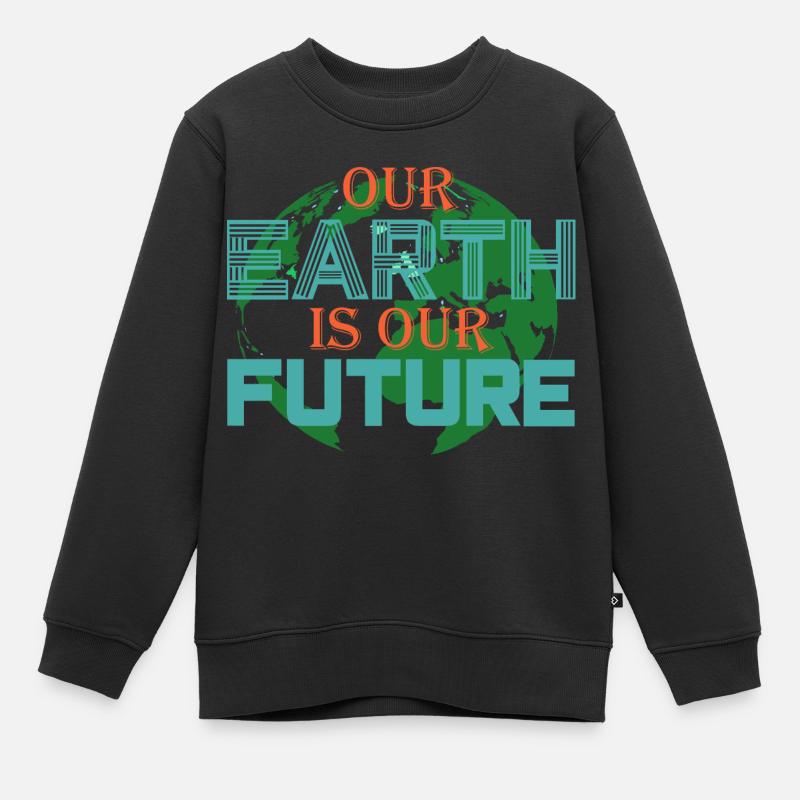 Save the earth - Kinder Premium Organic Sweatshirt - Schwarz
