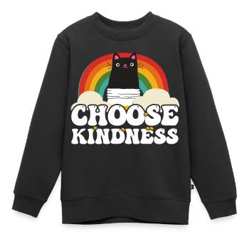 Süße Katze Antidepressivum Katze Morningstar Cute - Kinder Premium Organic Sweatshirt - Schwarz - Vorne - AI Model Kid Female (0cm)