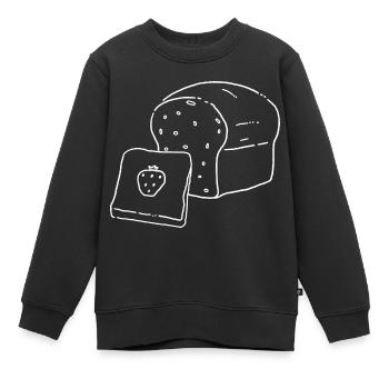 Confiture de pain blanc SKizze - Sweat Premium enfant bio - noir - Devant - AI Model Kid Female (0cm)