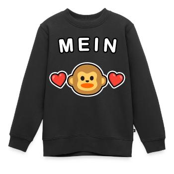 Mein Äffchen - Kosename für deinen Schatz 🐵❤️ - Kinder Premium Organic Sweatshirt - Schwarz - Vorne - AI Model Kid Female (0cm)