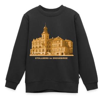 Stollberg Mairie District d’Erzgebirge Ville de Saxe - Sweat Premium enfant bio - noir - Devant - AI Model Kid Female (0cm)