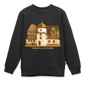 Treuen Schloss Vogtland Saxe - Sweat Premium enfant bio - noir - Devant - AI Model Kid Female (0cm)