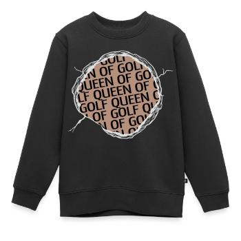 Golfbag humour heureux golfmaman golfdécor putter - Sweat Premium enfant bio - noir - Devant - AI Model Kid Female (0cm)