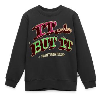 Cadeau préféré des papas Admin Humour de l’ordinateur - Sweat Premium enfant bio - noir - Devant - AI Model Kid Female (0cm)