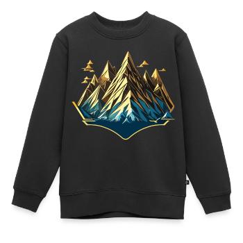 Ruhige Hügel - Kinder Premium Organic Sweatshirt - Schwarz - Vorne - AI Model Kid Female (0cm)