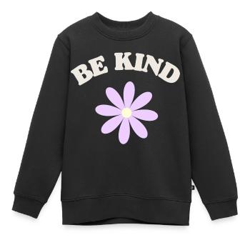 be kind - Kids Premium Organic Sweatshirt - black - Front - AI Model Kid Female (0cm)