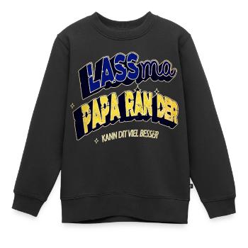 eine familie ein team lieben geschenkidee humor - Kinder Premium Organic Sweatshirt - Schwarz - Vorne - AI Model Kid Female (0cm)
