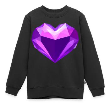 Verlobung Valentinstag Liebe Muttertag Hochzeit - Kinder Premium Organic Sweatshirt - Schwarz - Vorne - AI Model Kid Female (0cm)