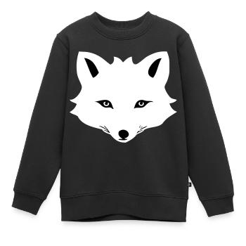 Cartoon arctic fox - Kids Premium Organic Sweatshirt - black - Front - AI Model Kid Female (0cm)