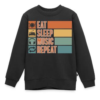 Dj Kopfhörer Lieder - Kinder Premium Organic Sweatshirt - Schwarz - Vorne - AI Model Kid Female (0cm)