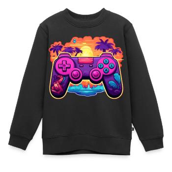 Gamer - Kinder Premium Organic Sweatshirt - Schwarz - Vorne - AI Model Kid Female (0cm)